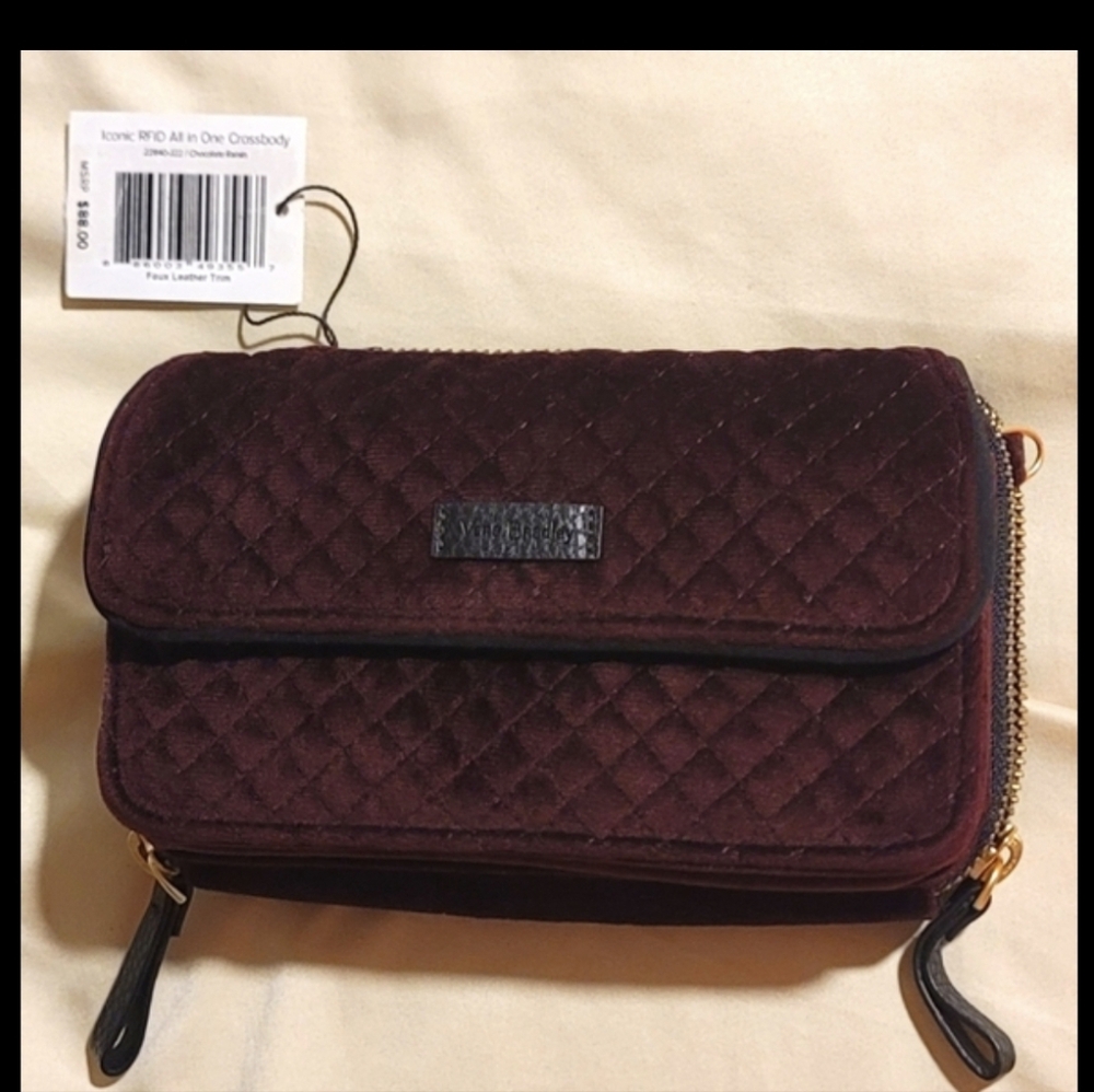 NWT Vera Bradley Iconic RFID All In One Crossbody Clutch Wallet Purse - Picture 7 of 7